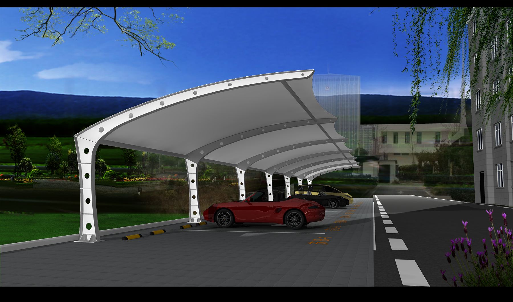 膜结构车棚剪缝时有什么注重事项？