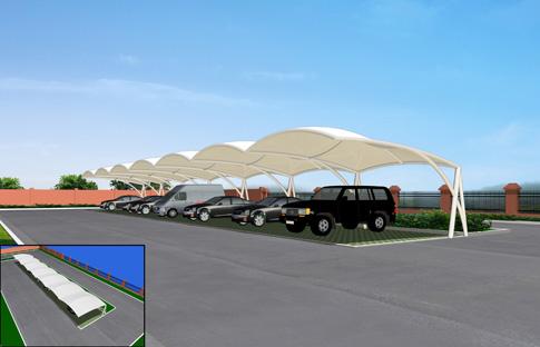 膜结构车棚中的常用的膜质料_膜结构知识_非凡膜结构